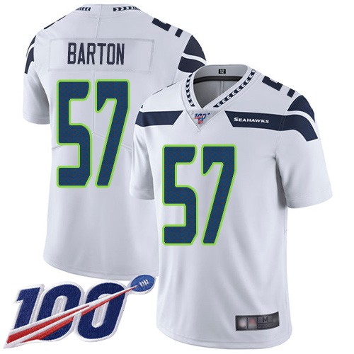 Seattle Seahawks Limited White Men Cody Barton Road Jersey NFL Football #57 100th Season Vapor Untouchable